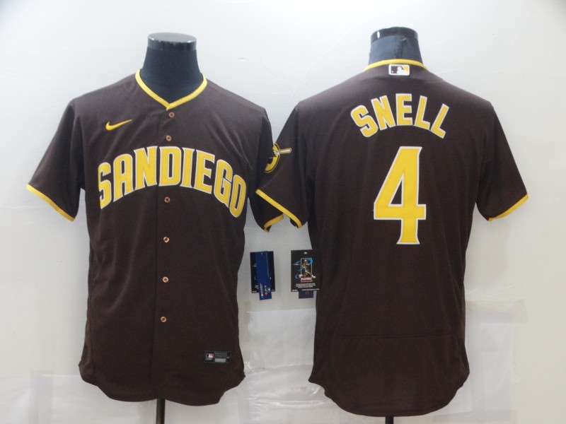 Men's San Diego Padres Wil Myers #4 Brown Stitched Jersey